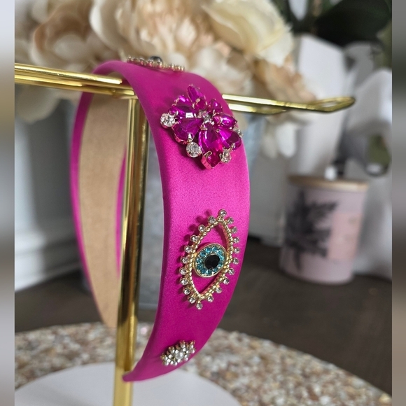 💜 Accessories - Elegant Pink Embellished Hairband